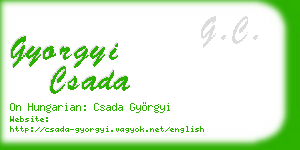gyorgyi csada business card