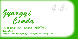 gyorgyi csada business card